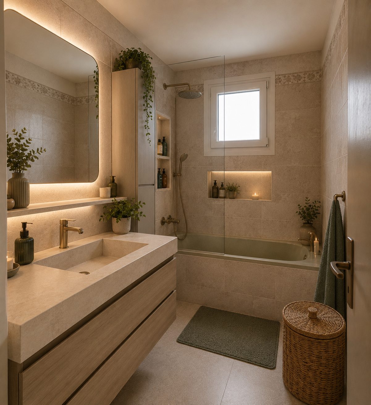 Salle de bain après valorisation